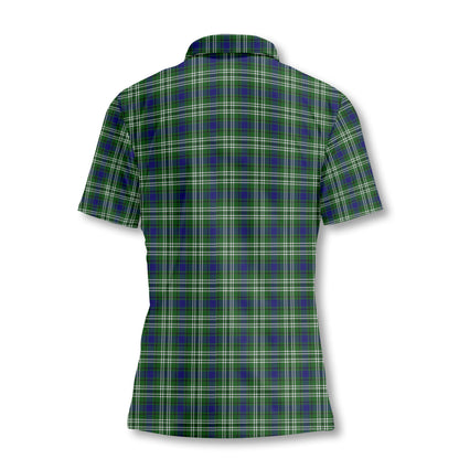 Clan Swinton Tartan Women Polo Shirt Crest And Plaid Basic Style