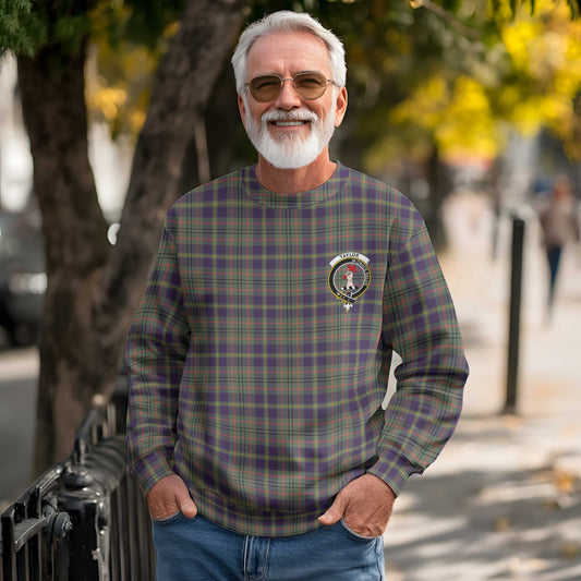 Clan Taylor Tartan Men Sweatshirt Crest And Plaid Basic Style