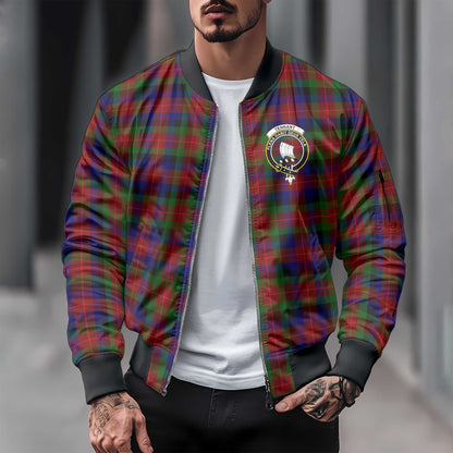 Clan Tennant Tartan Men Bomber Jacket Crest And Plaid Basic Style