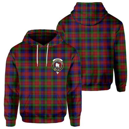 Clan Tennant Tartan Men Hoodie Crest And Plaid Basic Style