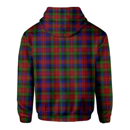 Clan Tennant Tartan Men Hoodie Crest And Plaid Basic Style