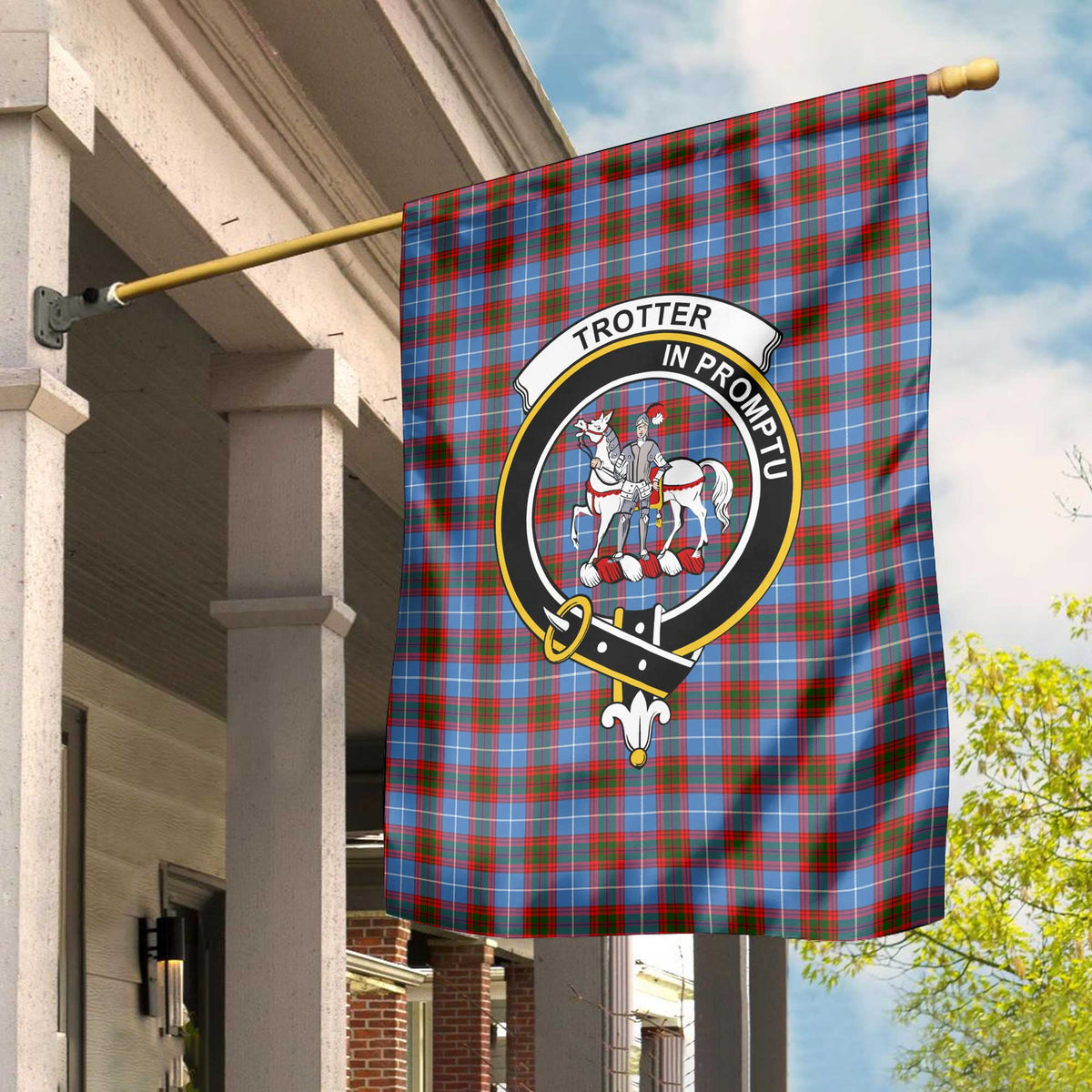 Clan Trotter Tartan Garden Flag Crest And Plaid Basic Style