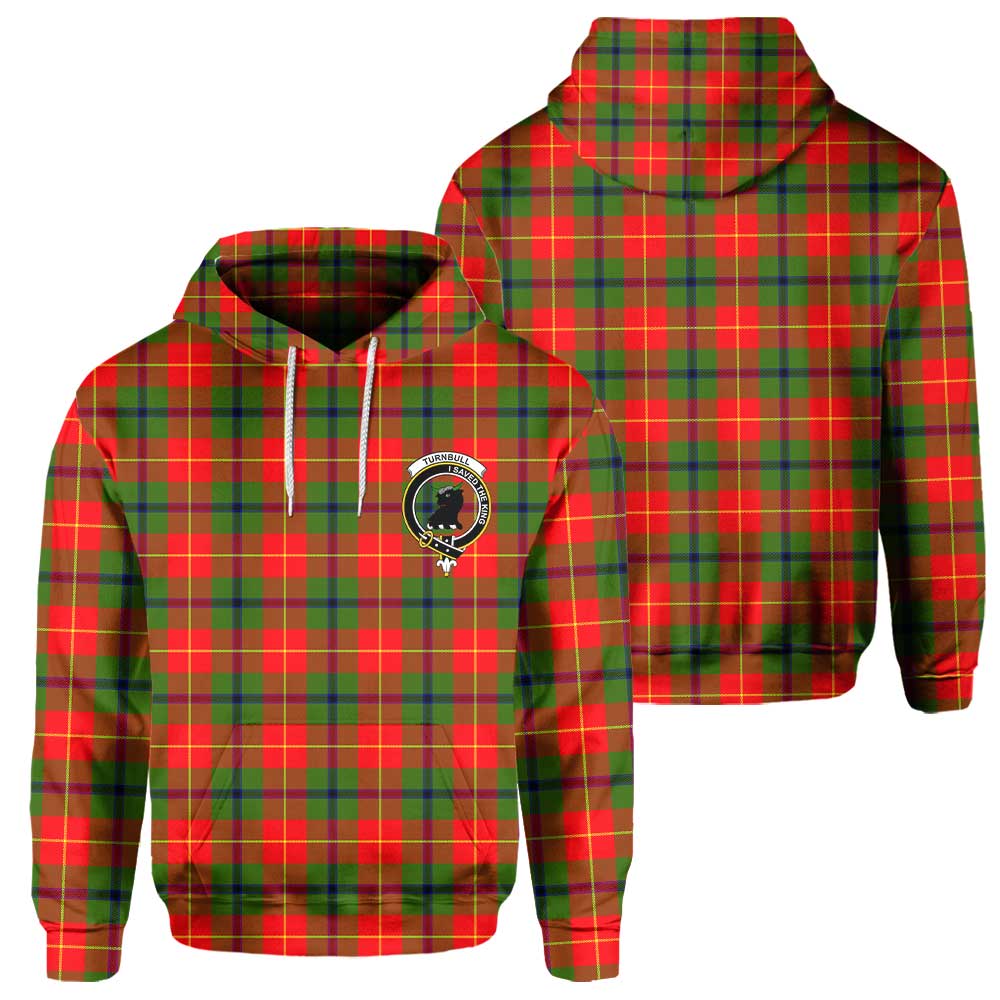 Clan Turnbull Tartan Men Hoodie Crest And Plaid Basic Style