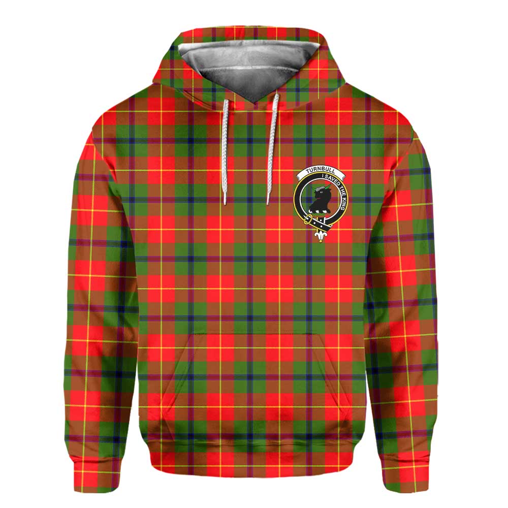 Clan Turnbull Tartan Men Hoodie Crest And Plaid Basic Style