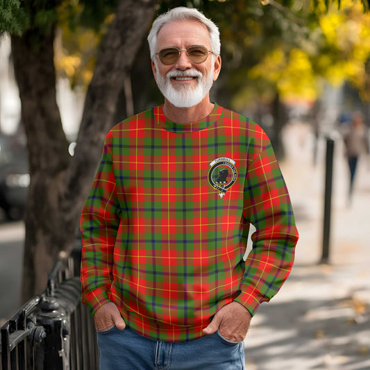 Clan Turnbull Tartan Men Sweatshirt Crest And Plaid Basic Style