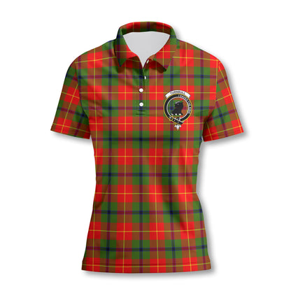 Clan Turnbull Tartan Women Polo Shirt Crest And Plaid Basic Style