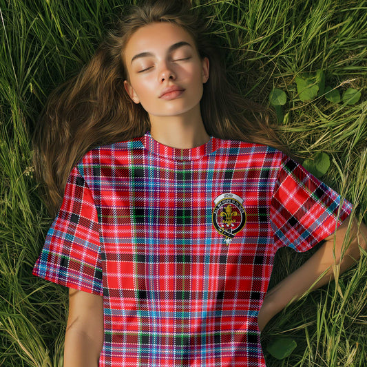 Clan Udny Tartan Women T Shirt Crest And Plaid Basic Style