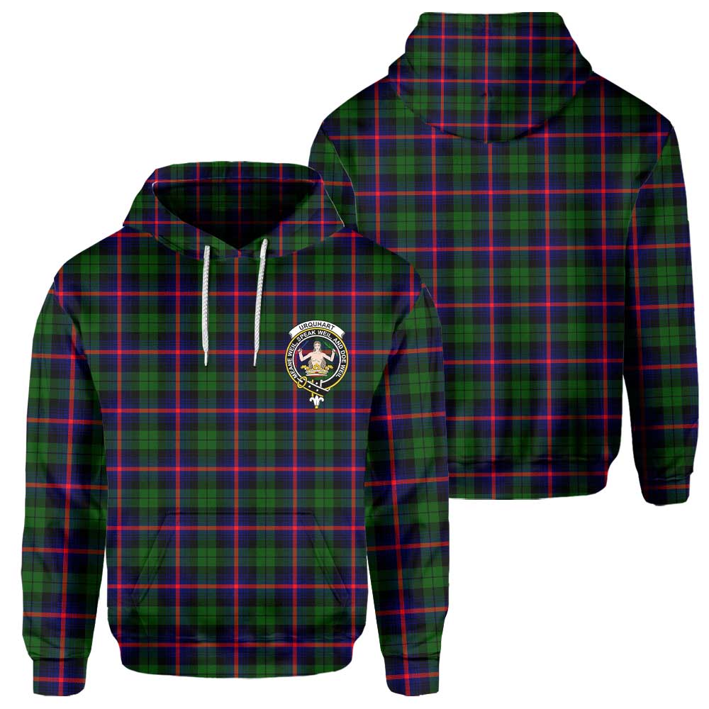 Clan Urquhart Tartan Men Hoodie Crest And Plaid Basic Style