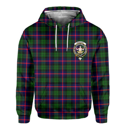 Clan Urquhart Tartan Men Hoodie Crest And Plaid Basic Style