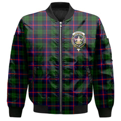 Clan Urquhart Tartan Women Bomber Jacket Crest And Plaid Basic Style