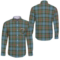 Clan Walkinshaw Tartan Long Sleeve Button Shirt Crest And Plaid Basic Style