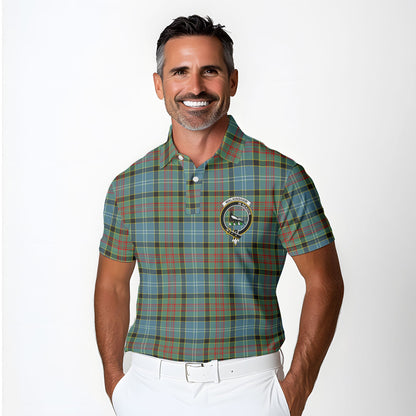 Clan Walkinshaw Tartan Men Polo Shirt Crest And Plaid Basic Style