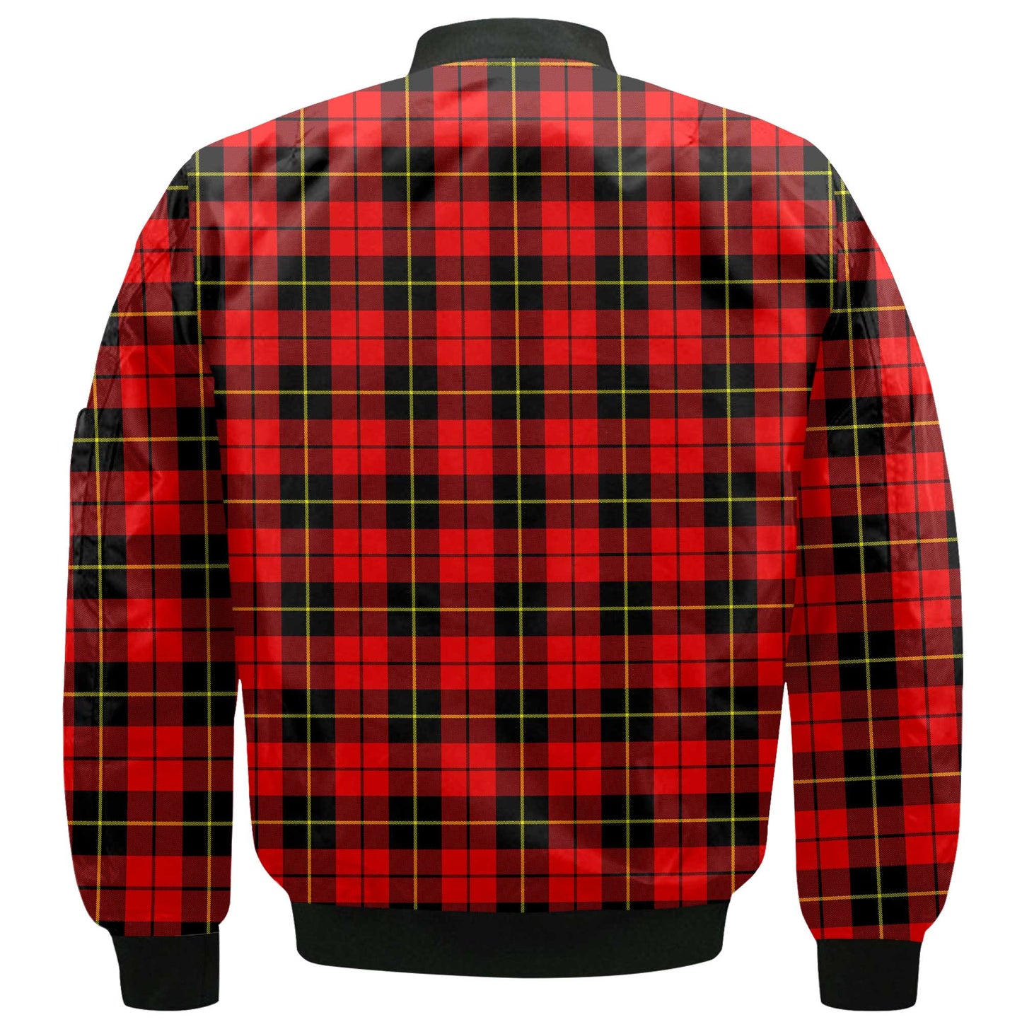 Clan Wallace Tartan Men Bomber Jacket Crest And Plaid Basic Style