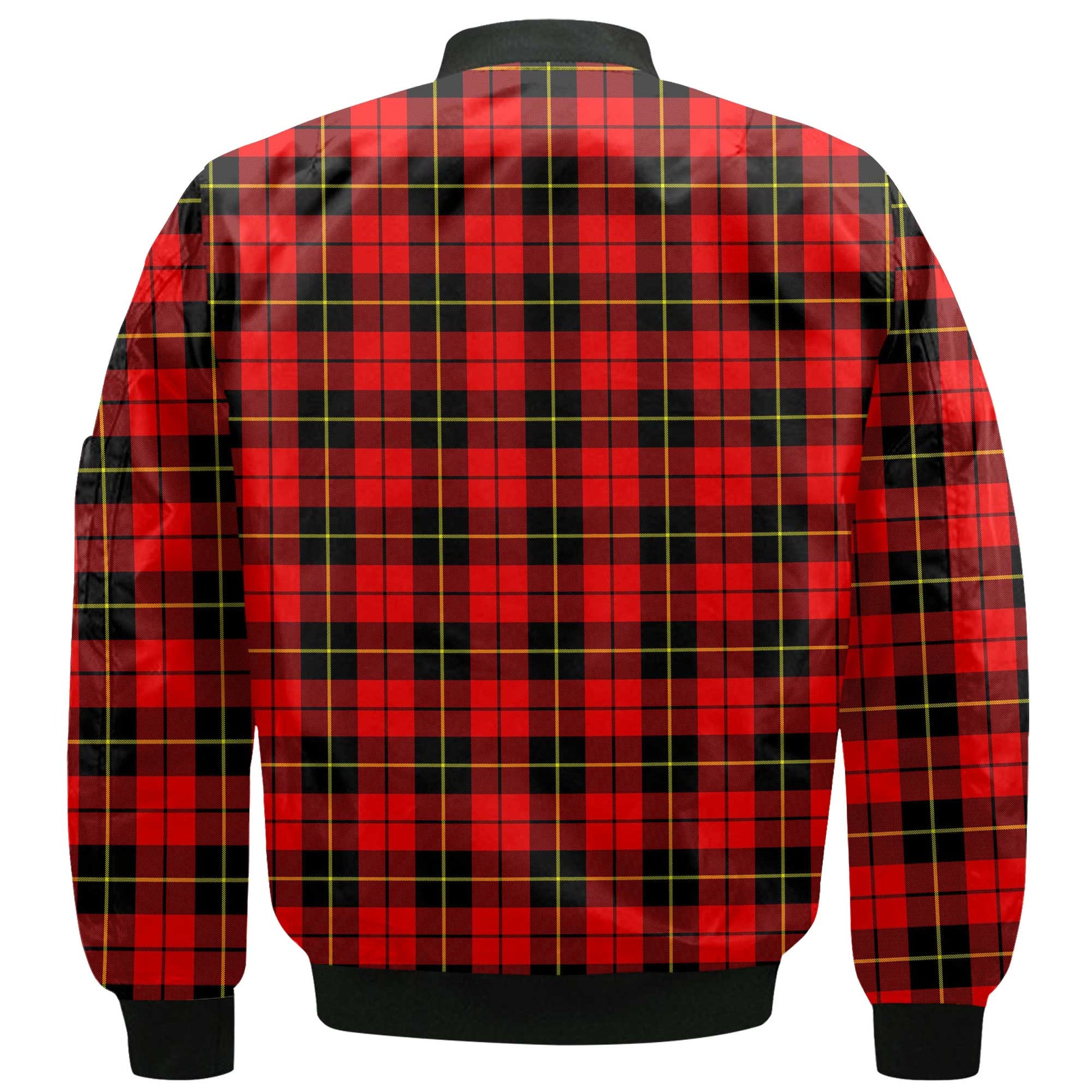 Clan Wallace Tartan Men Bomber Jacket Crest And Plaid Basic Style