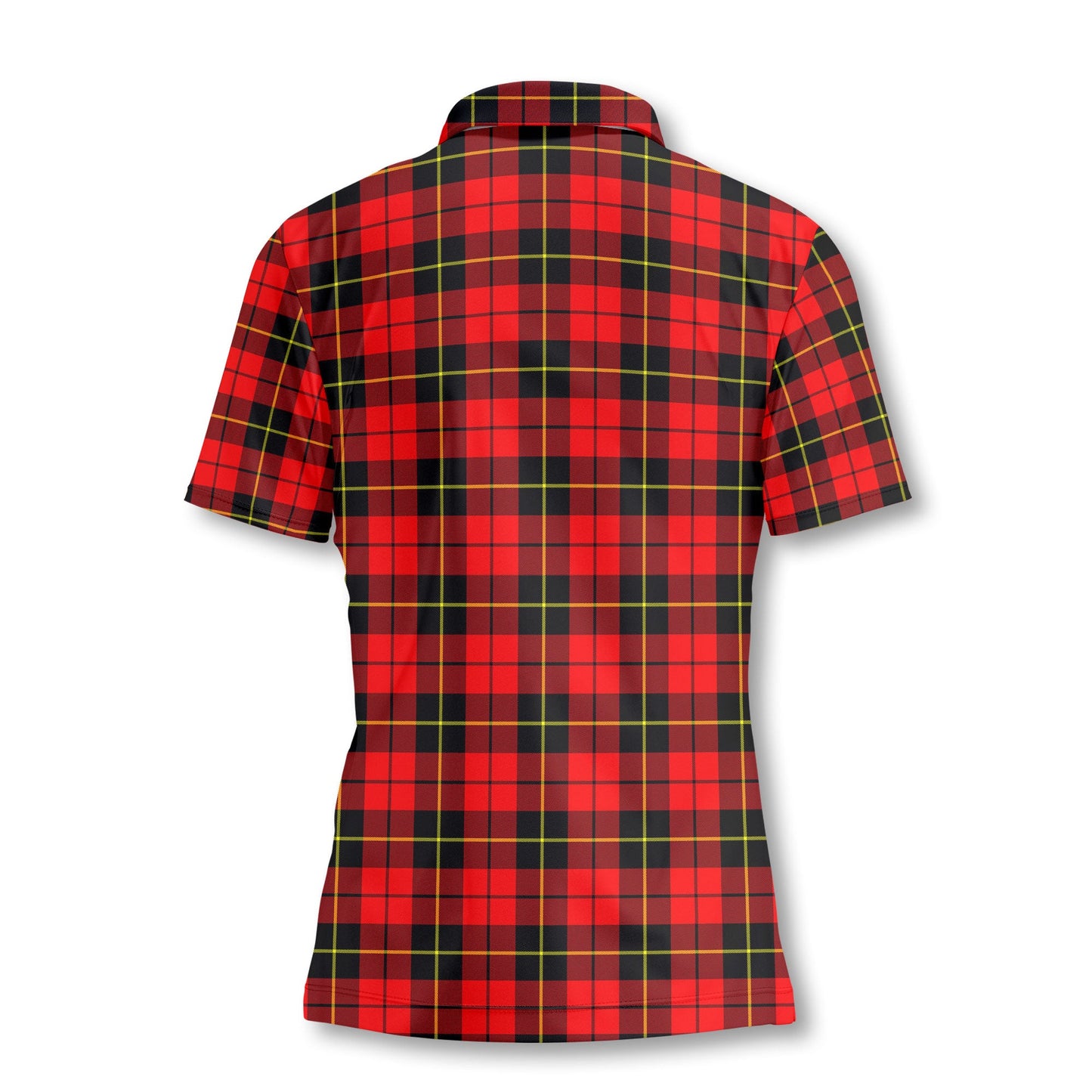 Clan Wallace Tartan Women Polo Shirt Crest And Plaid Basic Style