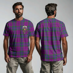 Clan Wardlaw Tartan Men T Shirt Crest And Plaid Basic Style