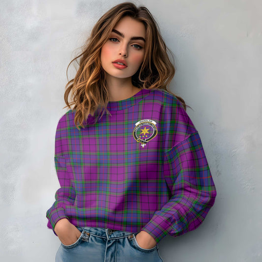 Clan Wardlaw Tartan Women Sweatshirt Crest And Plaid Basic Style