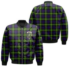 Clan Watson Tartan Women Bomber Jacket Crest And Plaid Basic Style