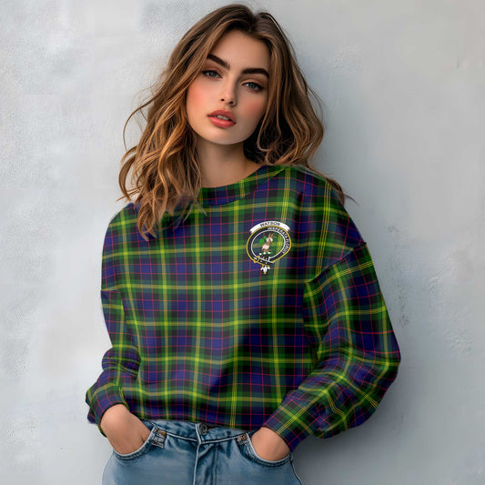 Clan Watson Tartan Women Sweatshirt Crest And Plaid Basic Style