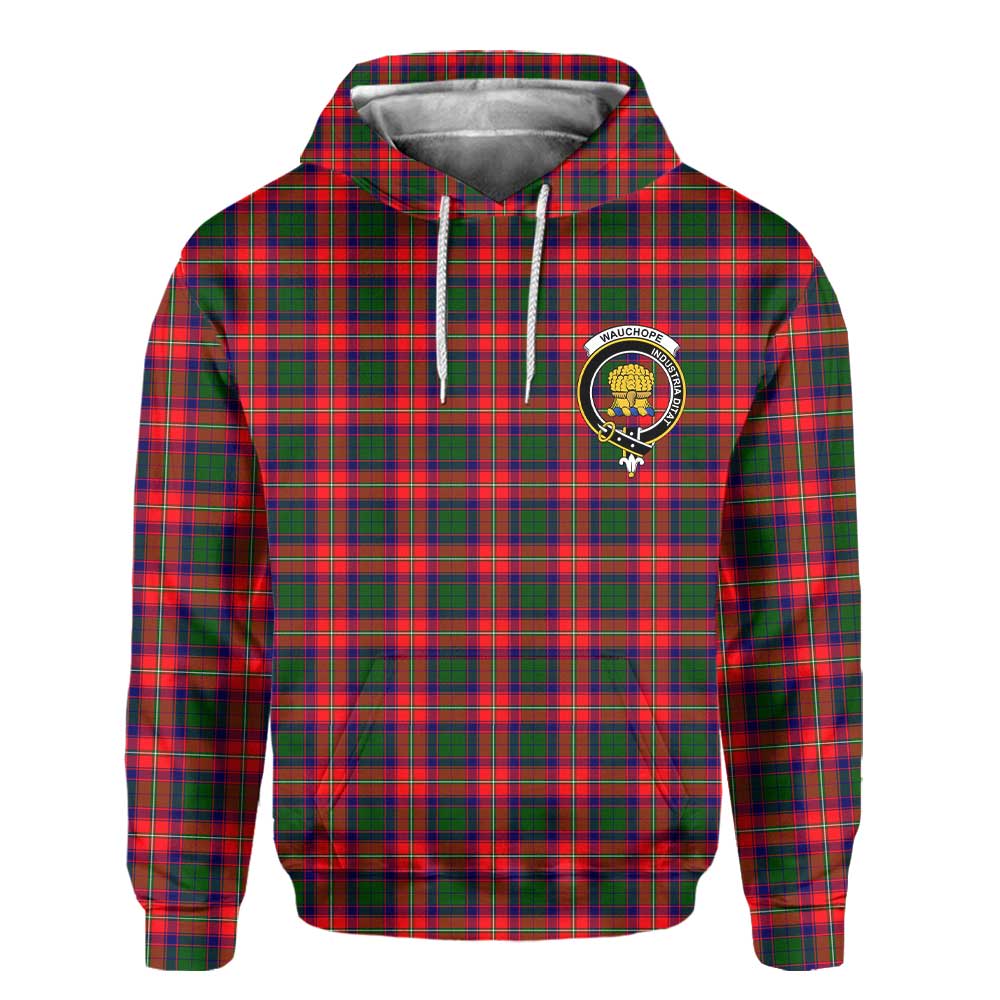 Clan Wauchope Tartan Men Hoodie Crest And Plaid Basic Style