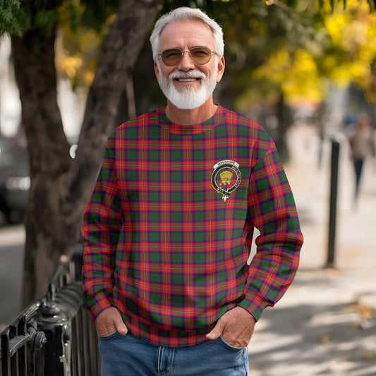 Clan Wauchope Tartan Men Sweatshirt Crest And Plaid Basic Style