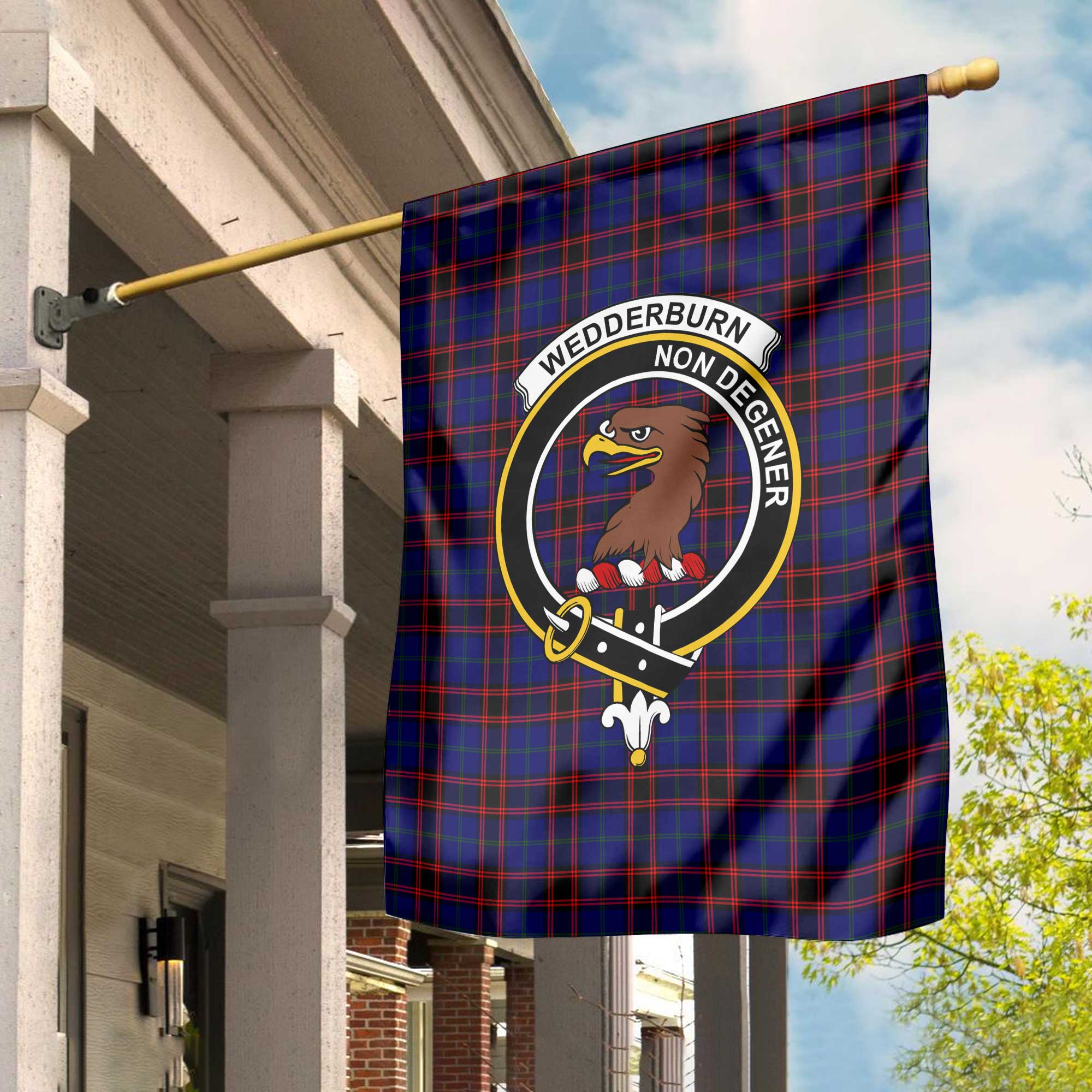 Clan Wedderburn Tartan Garden Flag Crest And Plaid Basic Style