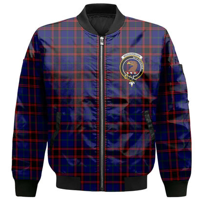 Clan Wedderburn Tartan Men Bomber Jacket Crest And Plaid Basic Style