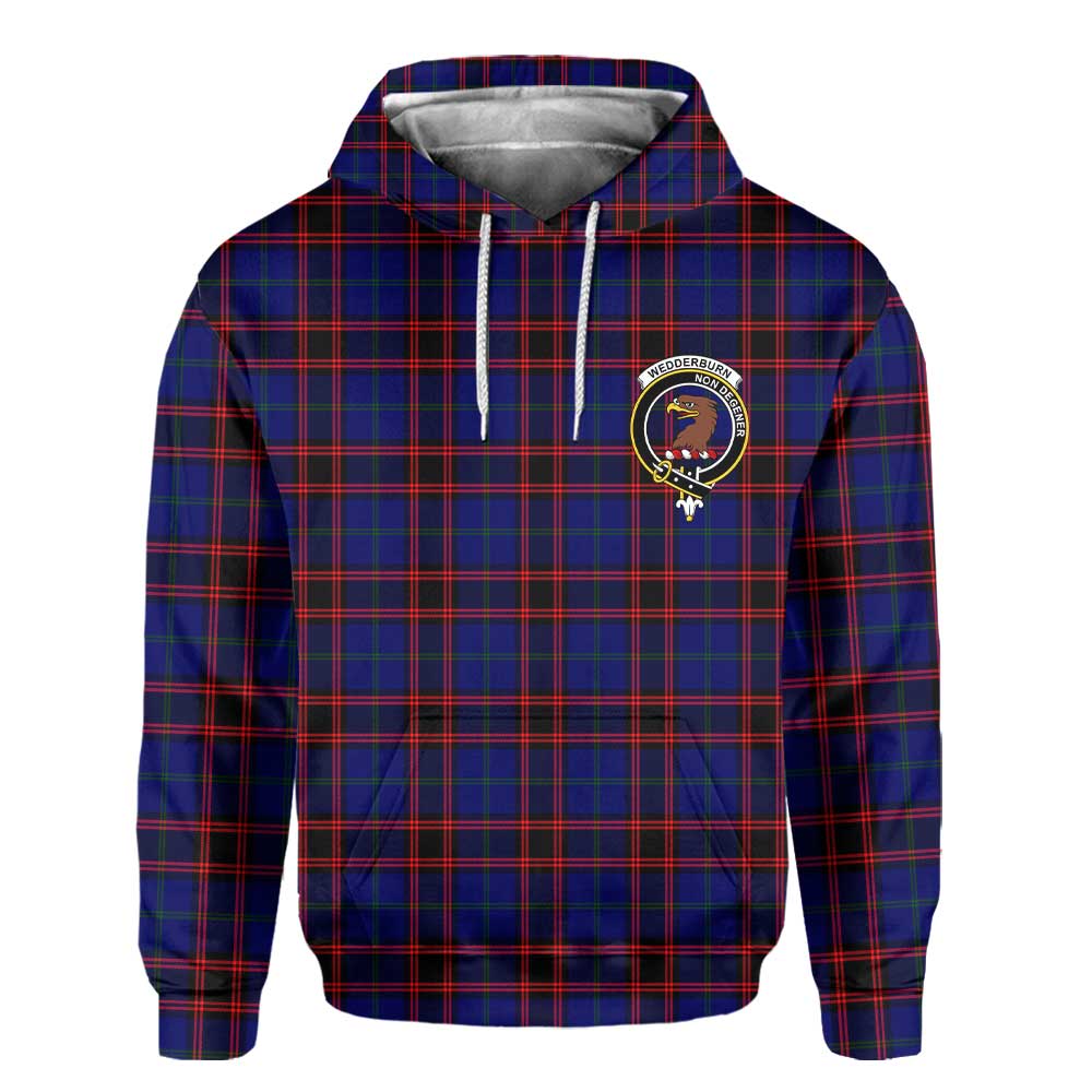 Clan Wedderburn Tartan Men Hoodie Crest And Plaid Basic Style