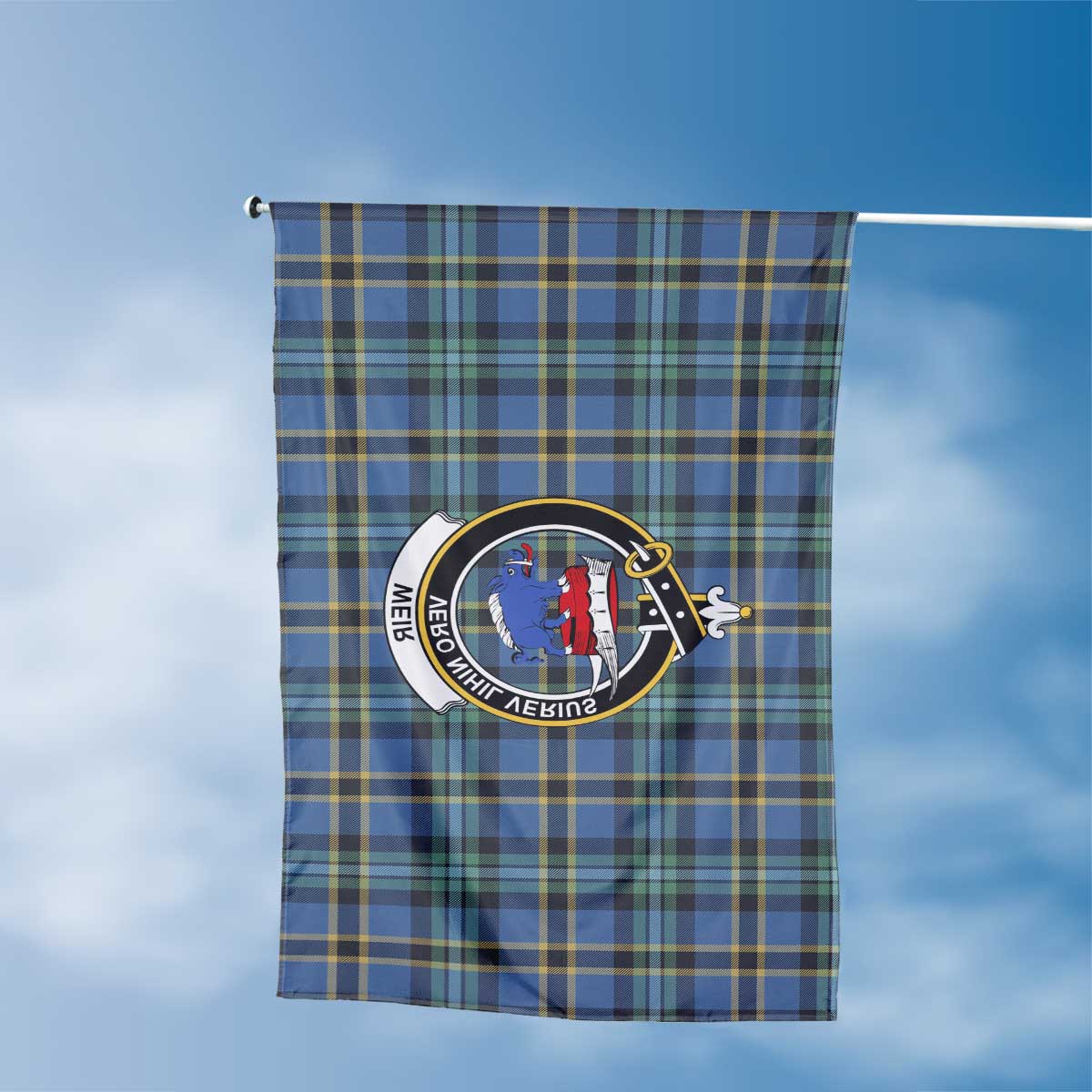 Clan Weir Tartan Flag Crest And Plaid Basic Style