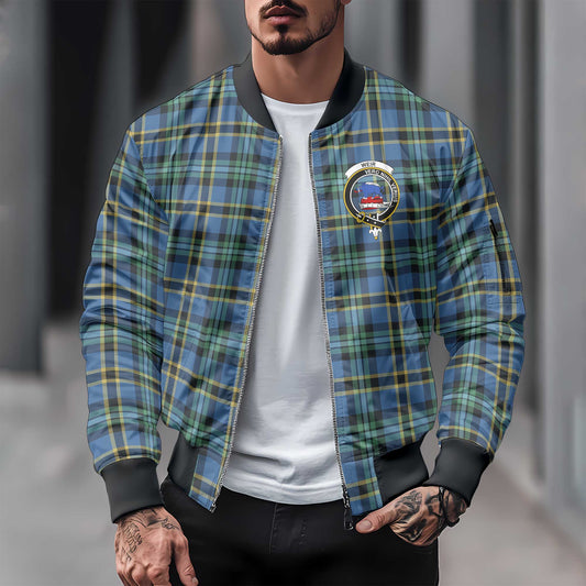 Clan Weir Tartan Men Bomber Jacket Crest And Plaid Basic Style