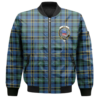 Clan Weir Tartan Men Bomber Jacket Crest And Plaid Basic Style