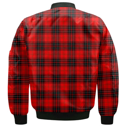 Clan Wemyss Tartan Men Bomber Jacket Crest And Plaid Basic Style