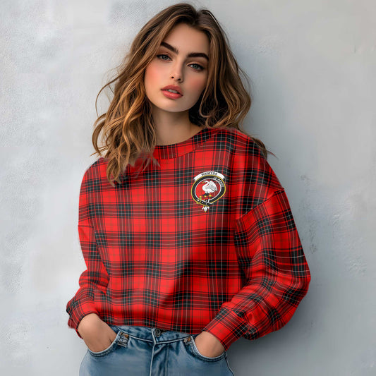 Clan Wemyss Tartan Women Sweatshirt Crest And Plaid Basic Style