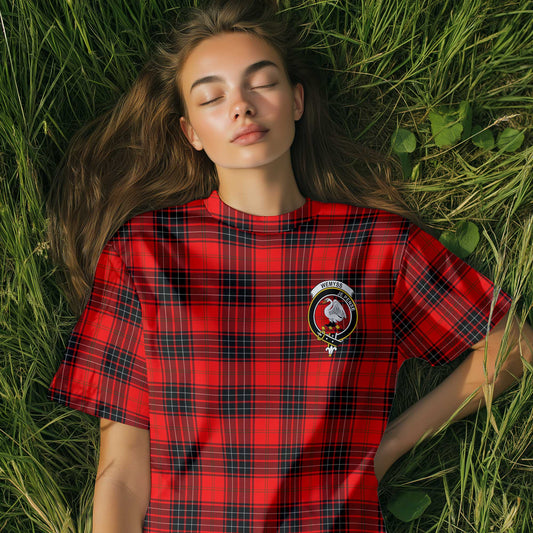 Clan Wemyss Tartan Women T Shirt Crest And Plaid Basic Style