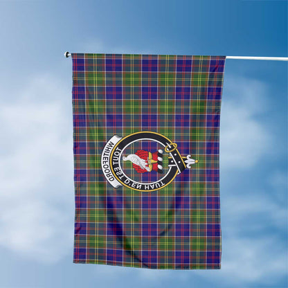 Clan Whiteford Tartan Flag Crest And Plaid Basic Style