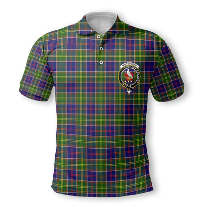 Clan Whiteford Tartan Golf Men Polo Shirt Crest And Plaid Basic Style