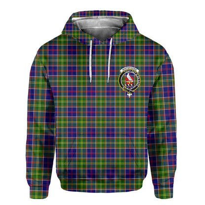 Clan Whiteford Tartan Men Hoodie Crest And Plaid Basic Style