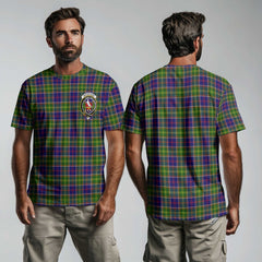 Clan Whiteford Tartan Men T Shirt Crest And Plaid Basic Style
