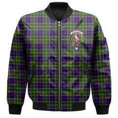 Clan Whiteford Tartan Women Bomber Jacket Crest And Plaid Basic Style