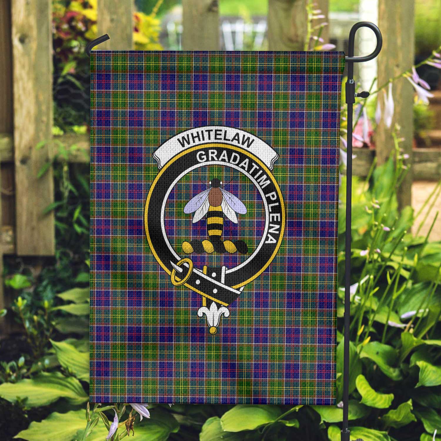 Clan Whitelaw Tartan Garden Flag Crest And Plaid Basic Style