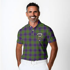 Clan Whitelaw Tartan Men Polo Shirt Crest And Plaid Basic Style