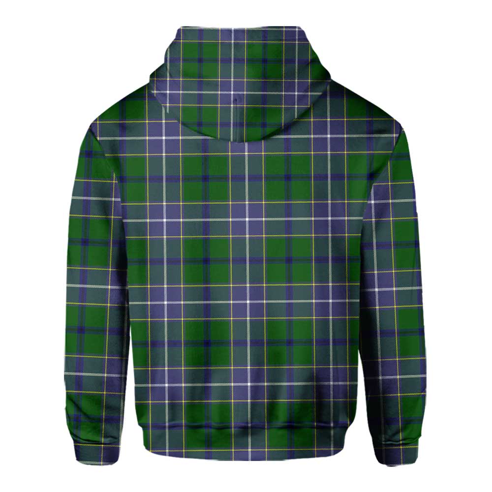 Clan Wishart Tartan Men Hoodie Crest And Plaid Basic Style