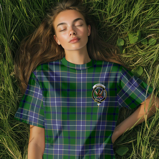 Clan Wishart Tartan Women T Shirt Crest And Plaid Basic Style