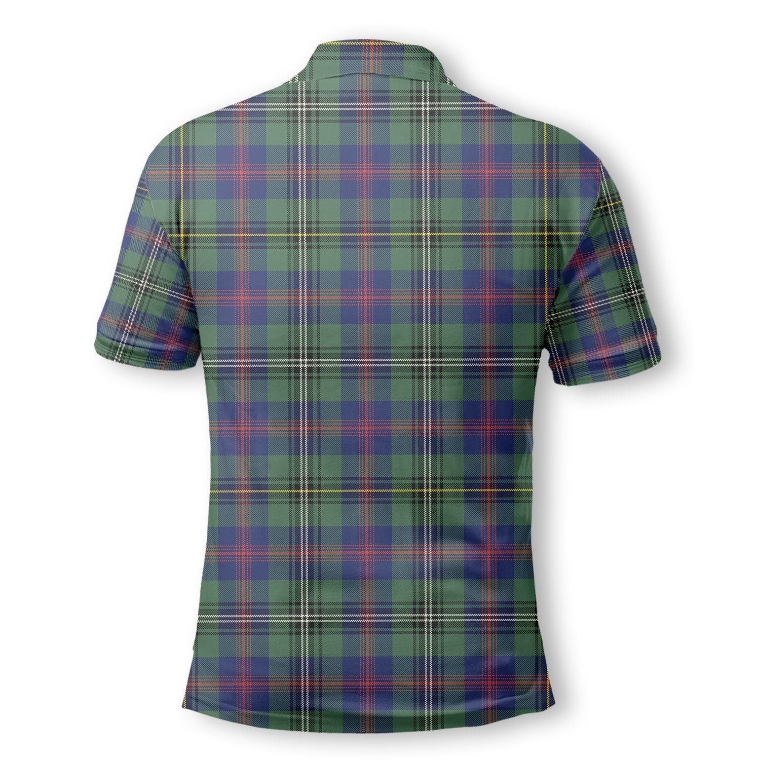 Clan Wood Tartan Golf Tartan Men Polo Shirt Crest And Plaid Basic Style