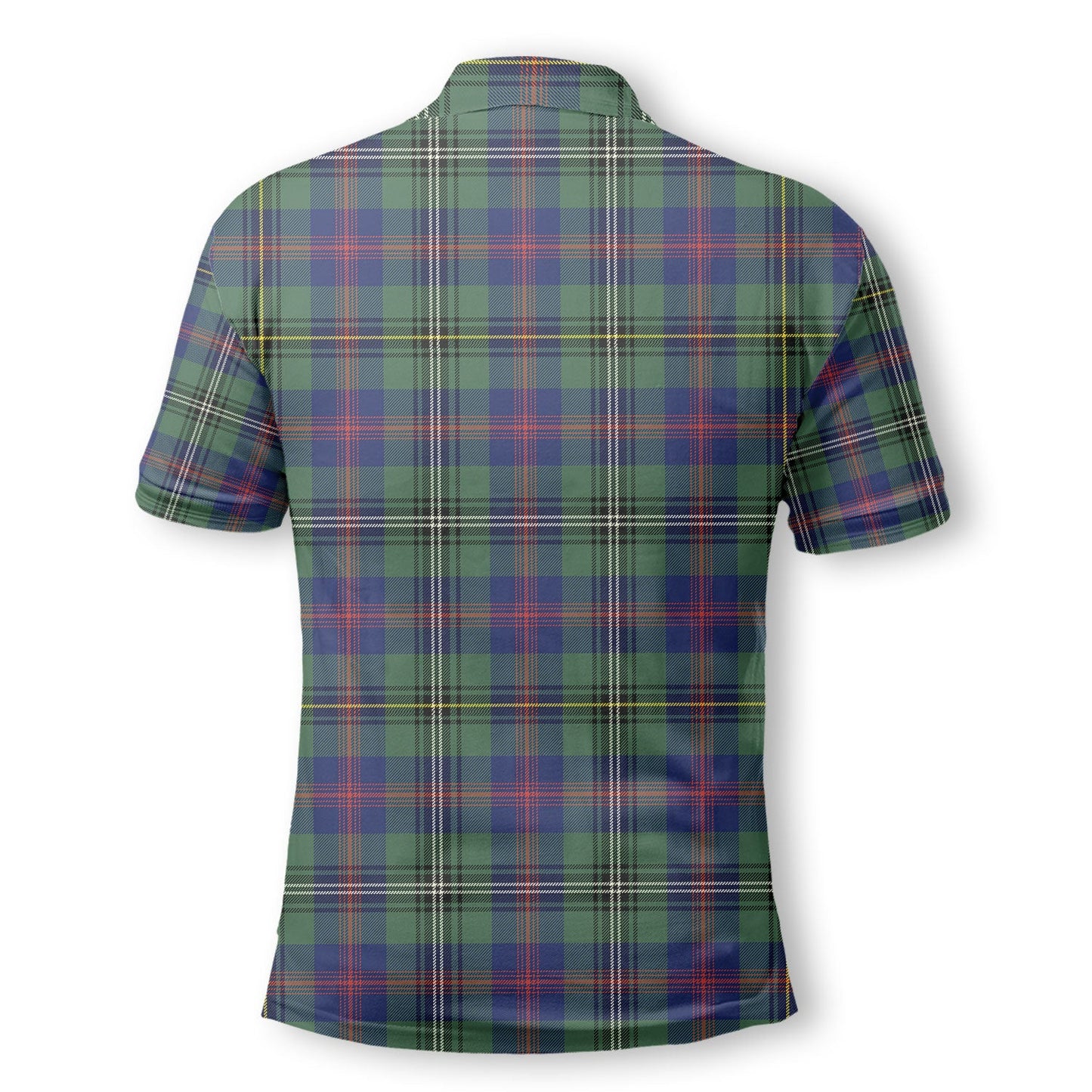 Clan Wood Tartan Golf Men Polo Shirt Crest And Plaid Basic Style