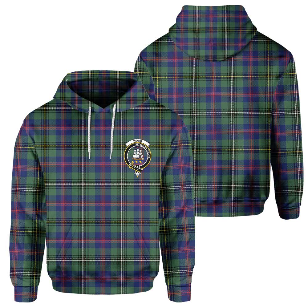 Clan Wood Tartan Men Hoodie Crest And Plaid Basic Style