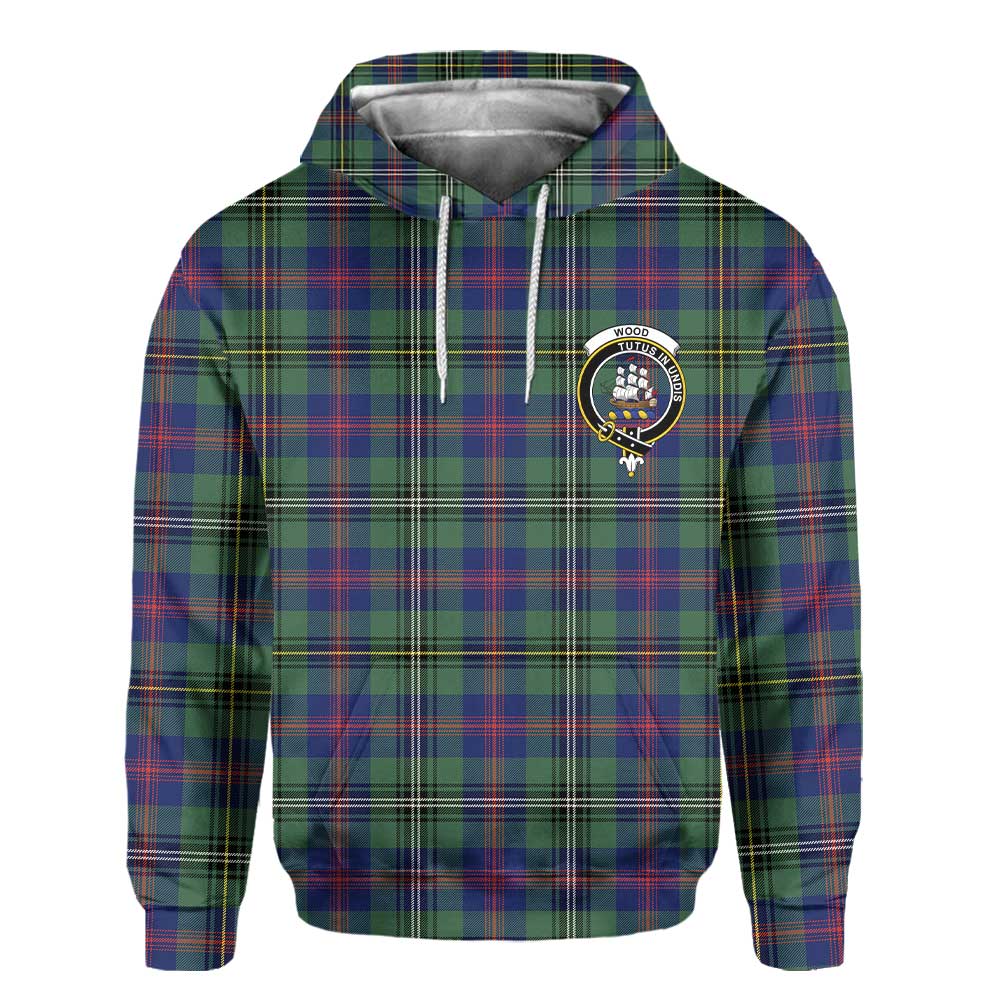 Clan Wood Tartan Men Hoodie Crest And Plaid Basic Style