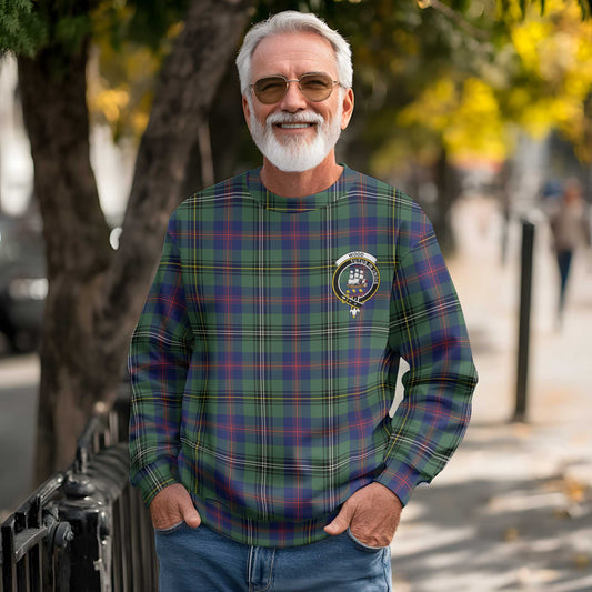 Clan Wood Tartan Men Sweatshirt Crest And Plaid Basic Style