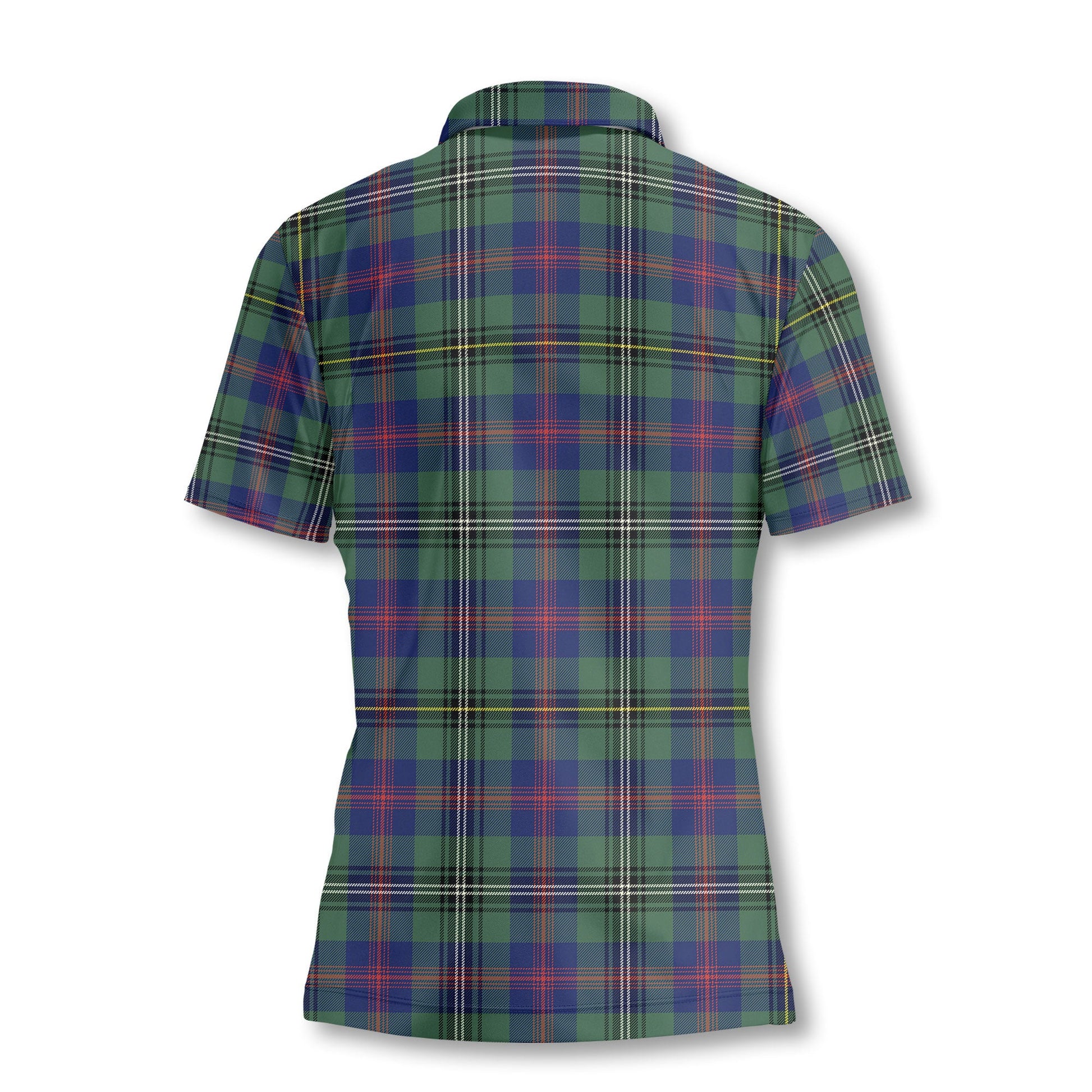 Clan Wood Tartan Women Polo Shirt Crest And Plaid Basic Style