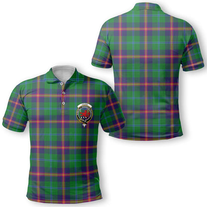 Clan Young Tartan Golf Men Polo Shirt Crest And Plaid Basic Style